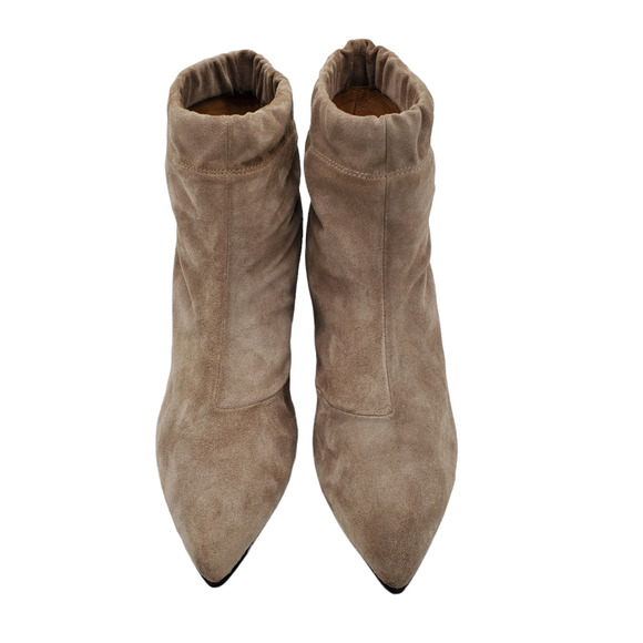 French Sole Shoes - French Sole Fslny Clara Suede Booties - Tan Size 9B